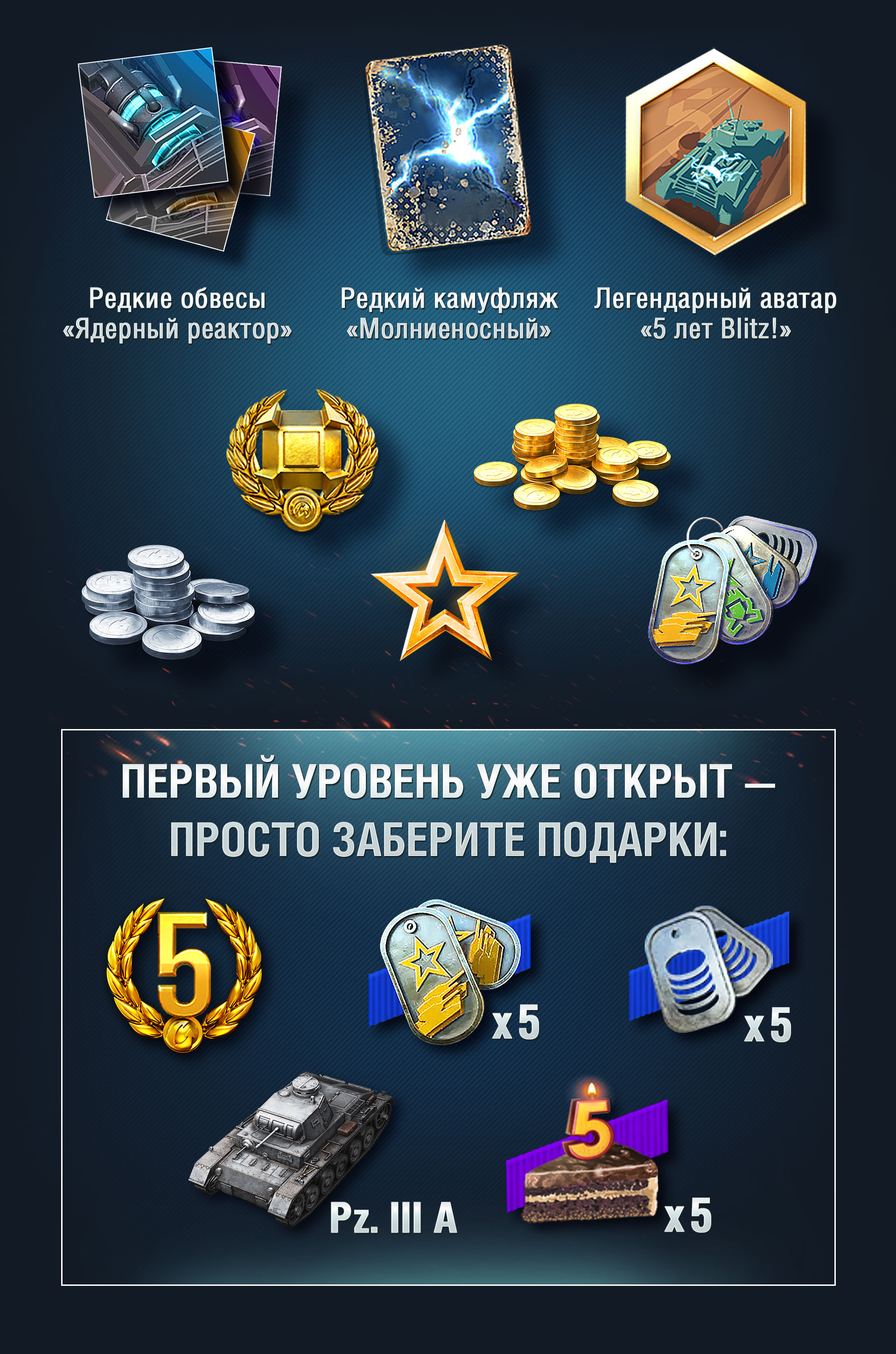 Операция «5 лет Blitz!» | World of Tanks Blitz